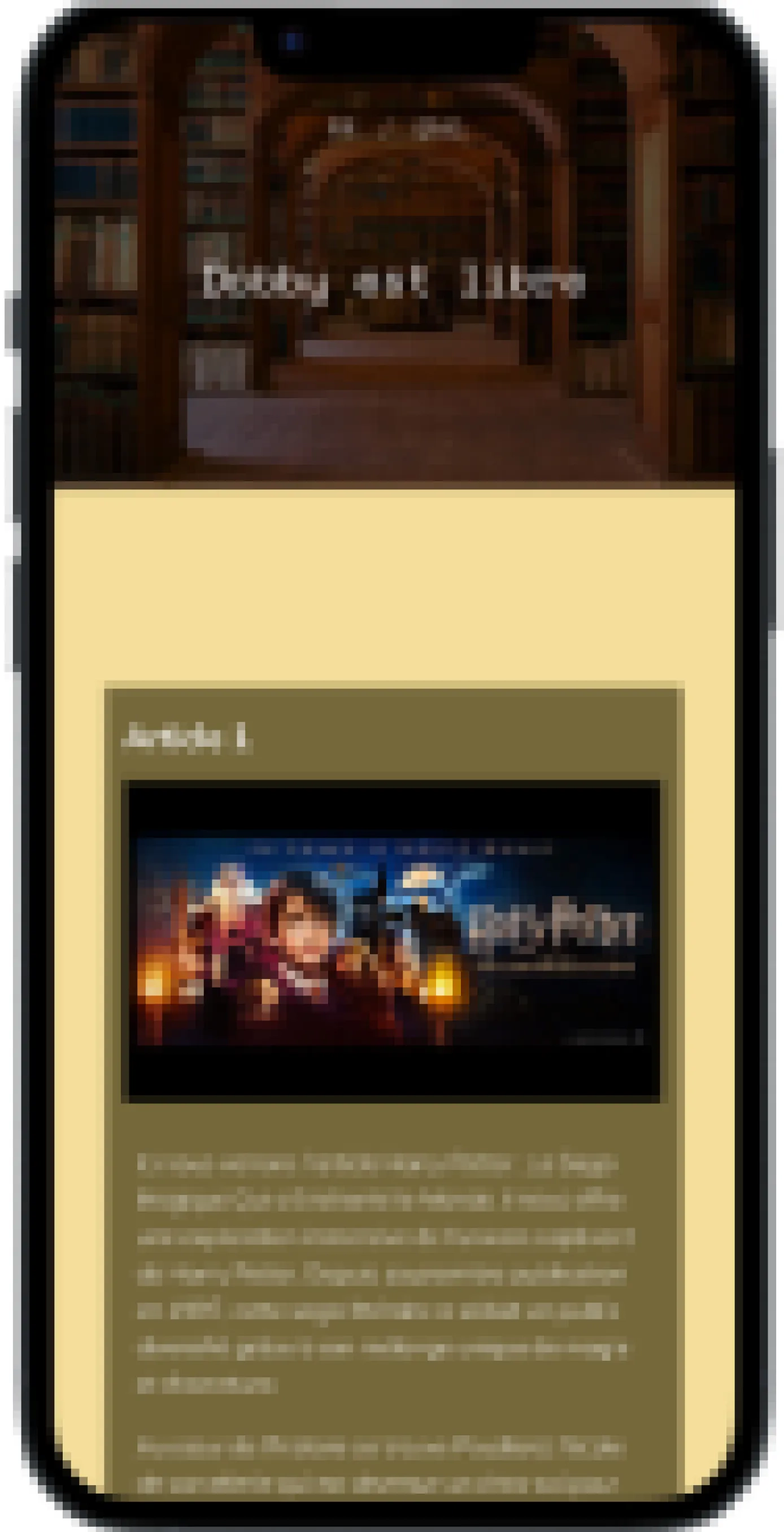 mockup of the site