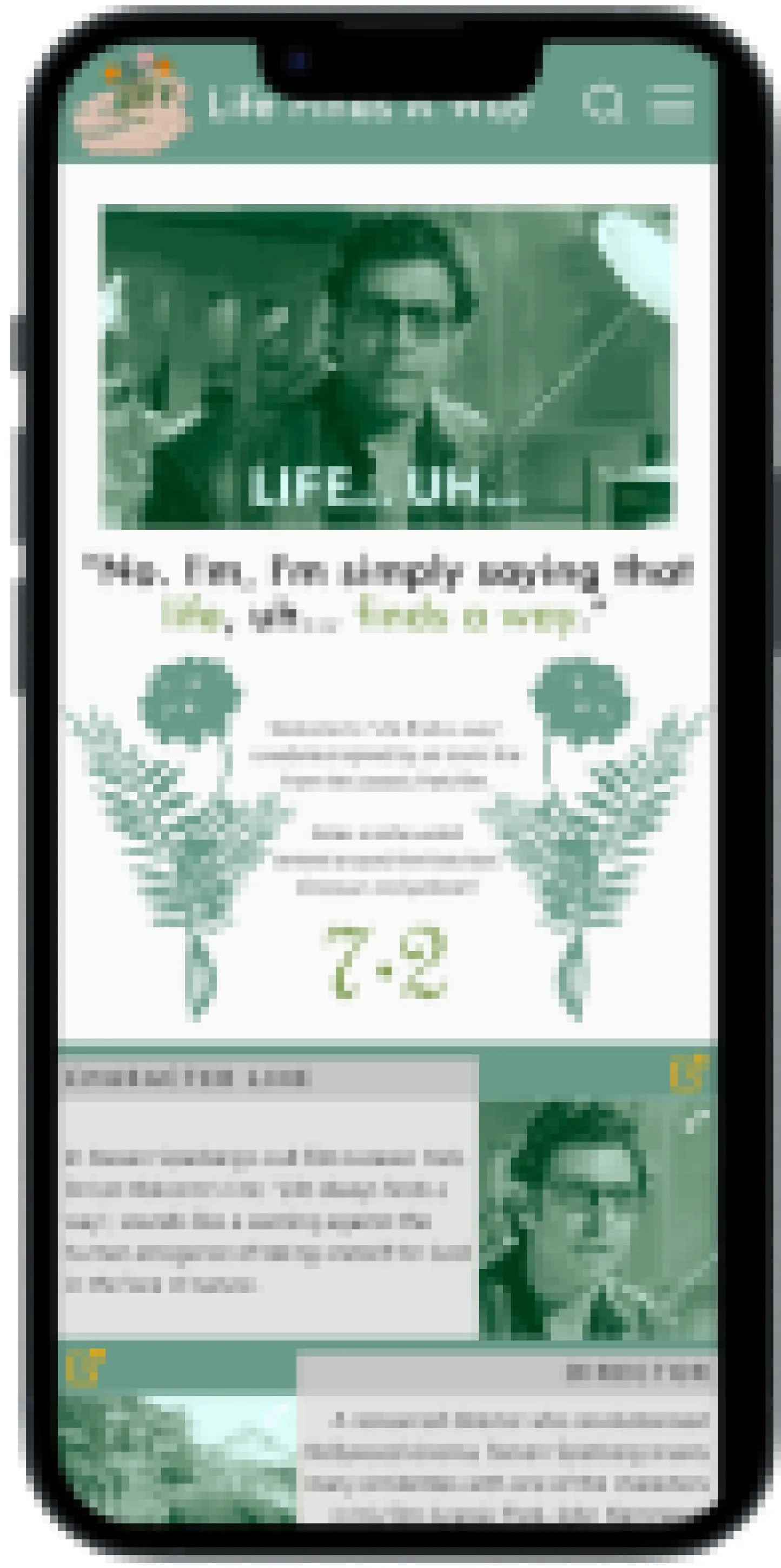 mockup of the site